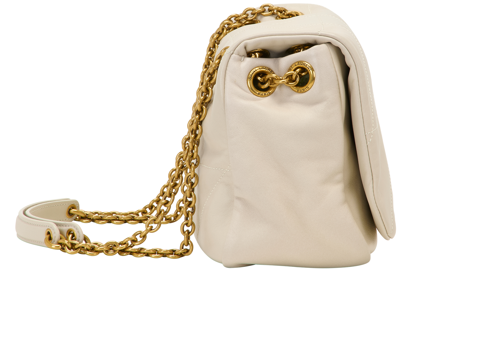 Small Jamie 4.3 Flap, &pound;1,200, Handbags, Cream, Leather, Side view